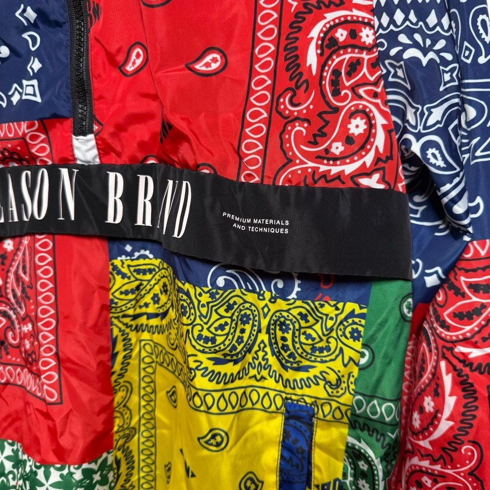 Reason Bandana Print Anorak Jacket Men's Small Half Zip Pullover Multicolor S - Picture 6 of 13